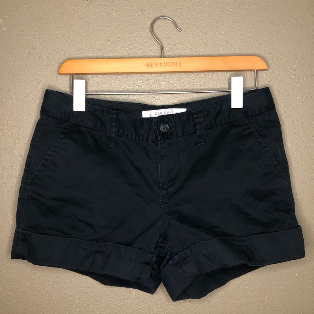 Old Navy Black Vintage Low Rose Shorts